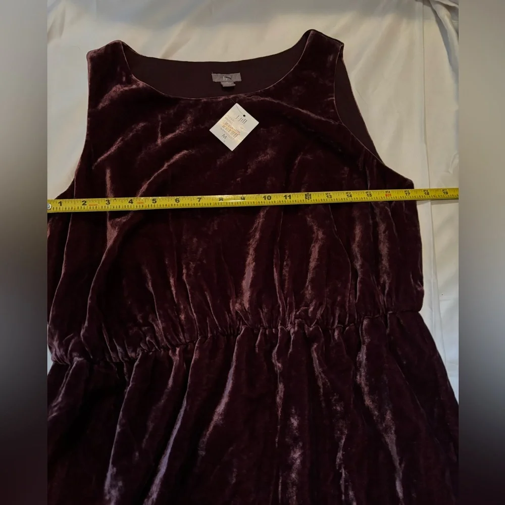 J. Jill Dress Winterberry Velvet Scoop Neck Sleeveless Lined‎ SZ M